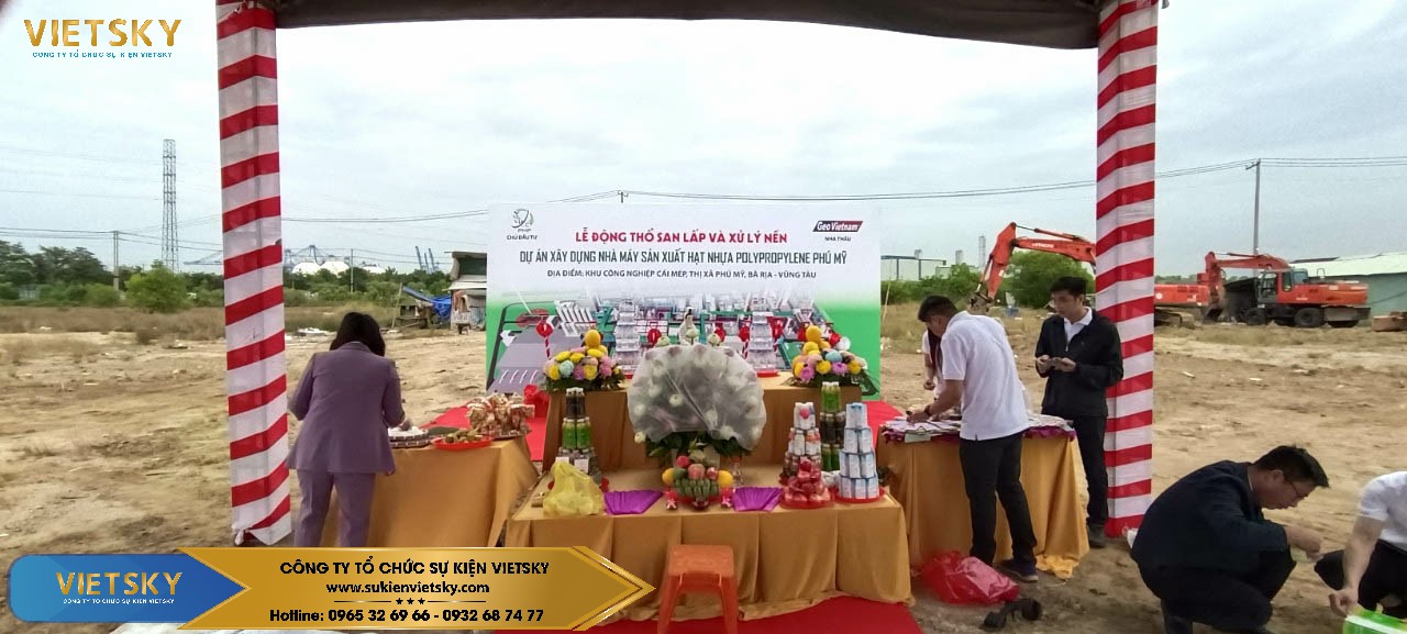 Professional offerings for groundbreaking ceremony